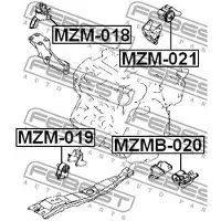 FEBEST Motorlager Vorne für MAZDA MPV II (LW) MZM-019