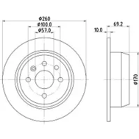 Hella Bremsscheibe [Hersteller-Nr. 8DD355102-731] für Vauxhall, Opel