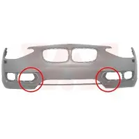 VAN WEZEL Stoßstange Stoßfänger für BMW 1 Schrägheck (F20) Grundiert Glatt Dunkelgrau 0633578