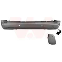 VAN WEZEL Heckstoßstange Stoßfänger Hinten für OPEL Combo E Kasten / Kombi (X19) COMBO Großraumlimousine (X19) für TOYOTA Proace City Verso