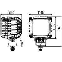 Hella Arbeitsscheinwerfer 24 V 43 W LED 5.700 K 3.000 lm für LIEBHERR