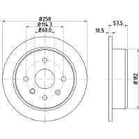 Hella Bremsscheibe [Hersteller-Nr. 8DD355114-161] für Daewoo, Chevrolet