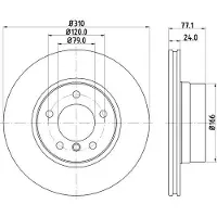 Hella Bremsscheibe Vorderachse Belüftet [Hersteller-Nr. 8DD355109-901] für BMW