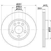 Hella Pagid Bremsscheibe 8DD 355 105-621