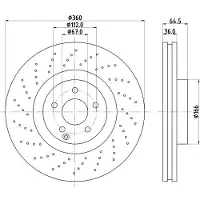 Hella Bremsscheibe PRO High Carbon 8DD 355 127-961