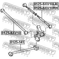 FEBEST 0125-141 Querlenker Hinten Unten für TOYOTA COROLLA Liftback (E11)