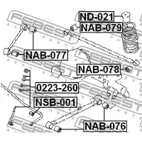 FEBEST Koppelstange Stabilisator für NISSAN PICK UP (D21) Hinten 0223-260