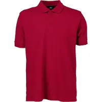 Tee Jays Herren Luxury Stretch Polo-Shirt, Kurzarm BC3305 (XL) (Tiefrot)