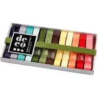 Creativ Company Band Set - buntes Jacquard Dekoband 12x1m