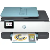 HP OfficeJet Pro 8025e Wireless All-in-One Farbe Drucker, Instant Ink; Beidseitiger Druck, Thermal Inkjet, Farbdruck, 4800 x 1200 DPI, A4, Direktdruck, Schwarz, Blau, Weiß