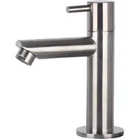Differnz Wastafelkraan Recht †“ Kraan Koud Water †“ Toiletkraan †“ Mat Chroom (30.412.76)