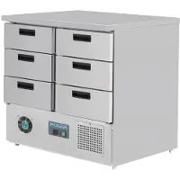 Polar Serie G Kühltisch mit 6 Schubladen 240L
