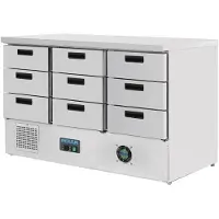 Polar Kühlwerkbank der G-Serie mit 9 Schubladen 368L
