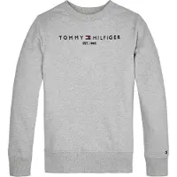 Tommy Hilfiger Sweatshirt - Essential - Organic - Graumeliert - - 10 Jahre (140) - Sweatshirts