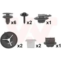 VAN WEZEL Montagesatz Stoßfänger Montagesatz 4035793 Hinten passend für PEUGEOT 208 I Schrägheck (CA, CC)