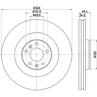 Hella Bremsscheibe PRO 8DD 355 109-851