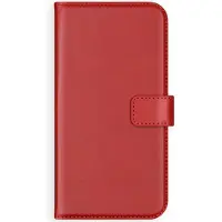 Selencia Samsung Galaxy A40 Hülle - Echtes Leder - - Klapphülle - Rot