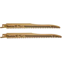 Makita B-05153-2 SUPER EXPRESS Säbelsägeblätter HCS 203 x 1,0 mm 6-10 Tpi, 2 Stück, für Holz