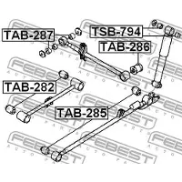 FEBEST Querlenkerlager DAIHATSU TAB-282 4872587403,4872587402000,4872587403000 Querlenkerbuchse,Querlenkergummi,Querlenker Gummilager,Lagerung, Lenker
