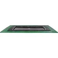 Exit Dynamic Trampolin 244x427cm, mit Freezone Sicherheitsfliesen, Bodentrampolin, Rechteckig, für Kinder, Schwarz