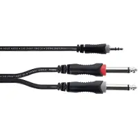 Cordial 14864 Audio Y-Adapter (1x Klinkenstecker 3.5 mm - 2x Klinkenstecker 6.3