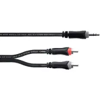 Cordial 14856 Klinke / Cinch Audio Y-Adapter (1x Klinkenstecker 3.5 mm - 2x Cinc