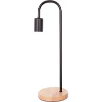 Decorationable | Tischlampe Vinara Schwarz Metall 15x15x47 cm | NADUVI