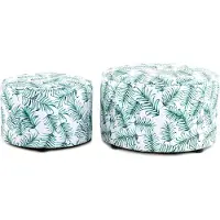 Hearthome & Living | Puff Indira blau Polyester 58x36x58 cm | NADUVI