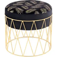 Hearthome & Living Hocker Cleopatra 225 Schwarz / Gold