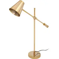 Decorationable | Tischleuchte Cécile goldfarben Stahl 68x18x74 cm | NADUVI