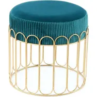 Hearthome & Living Hocker Cleopatra 425 Petrol / Gold