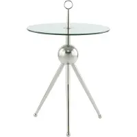 Hearthome & Living | Beistelltisch Ontario Silberfarben Stahl 46x46x70 cm | NADUVI
