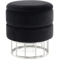 Hearthome & Living Hocker Zero 525 Schwarz / Silber