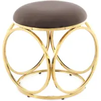 Hearthome & Living | Hocker Whitney braun Baumwolle 40x49x40 cm | NADUVI