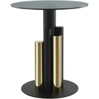 Hearthome & Living | Destan Beistelltisch goldfarben Glas 46x46x52 cm | NADUVI