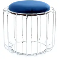 Underbar | Beistelltisch Komfort blau Metall 50x50x45 cm | NADUVI