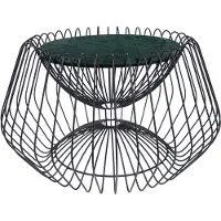 Hearthome & Living | Florida Beistelltisch grün Metall 60x60x35 cm | NADUVI