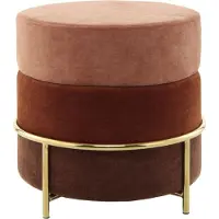 Hearthome & Living | Pouf Ilda Braun Polyester 48.5x46x48.5 cm | NADUVI