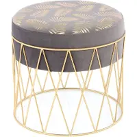 Hearthome & Living Hocker Cleopatra 225 Grau / Gold