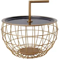 Hearthome & Living | Beistelltisch Nouk Schwarz Metall 38x38x23.5 cm | NADUVI