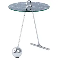 Hearthome & Living | Beistelltisch Pendulum Silberfarben Stahl 46x46x60 cm | NADUVI