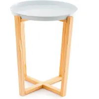 Hearthome & Living | Beistelltisch Milk & Coffee Wit Metaal 48x48x60 cm | NADUVI