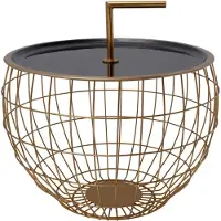 Hearthome & Living | Beistelltisch Nouk Schwarz Metall 49.5x49.5x37 cm | NADUVI