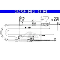 Ate Seilzug, Feststellbremse 24372719682 für TOYOTA