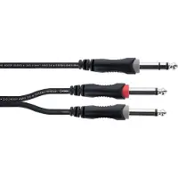 Cordial 14879 Klinke Audio Y-Adapter (1x Klinkenstecker 6.3 mm (stereo) - 2x Kli