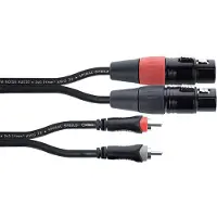 Cordial EU 1,5 FC XLR Verbindungskabel (2x XLR-Buchse 3 polig - 2x Cinch-Stecker