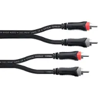 Cordial 14838 Klinke / Cinch Audio Anschlusskabel (2x Cinch-Stecker - 2x Cinch-S