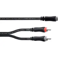 Cordial 14889 Klinke / Cinch Audio Y-Adapter (1x Klinkenbuchse 3.5 mm - 2x Cinch