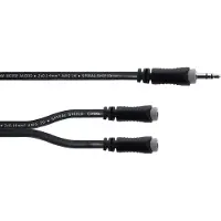 Cordial 14883 Klinke Audio Y-Adapter (1x Klinkenstecker 3.5 mm - 2x Klinkenbuchs