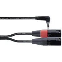 Cordial EY 1 WRMM XLR Y-Adapter (1x Klinkenstecker 3.5 mm - 2x XLR-Stecker 3 pol